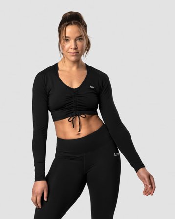 Scrunch Long Sleeve Black Wmn