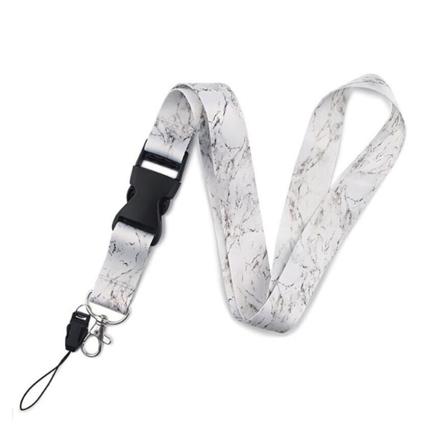 Stils kert och Praktisk Nyckelband - Marbledesign Vit