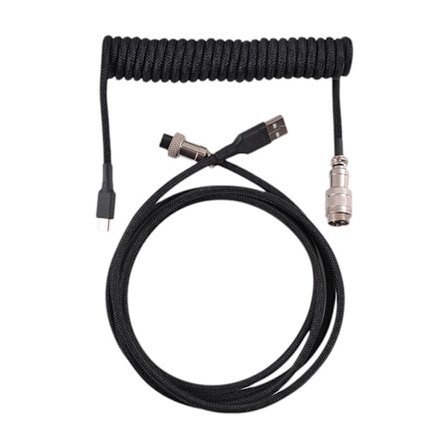 Spiral USB-C-kabel for spilltastaturer
