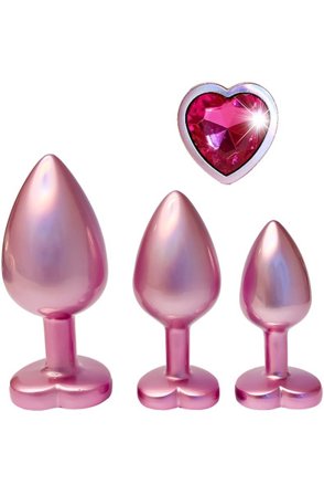 Gleaming Love Perlen-Plug-Set Rosa