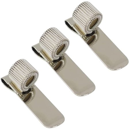 Pennställ i rostfritt stål med fjäder - Justerbar metallklämma för skrivplatta och anteckningsbok - Kompatibel med sjuksköterska och läkare - Silver -