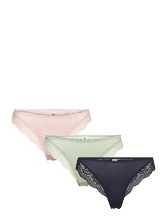 Brief Thong Reg Lara Lace Back Stringit Alusvaatteet Tummansiniset Lindex