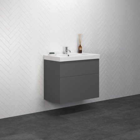 Dansani Luna Menuet Kommodpaket 81 cm Grå matt, Badrum