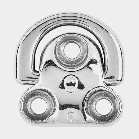 Fällbar padeye Wichard Folding, rostfri, 80 x 68 mm, 3 hål