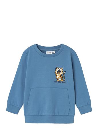 Nmmvildar Ls Sweat Box Unb Tops Sweatshirts & Hoodies Sweatshirts Blue Name It