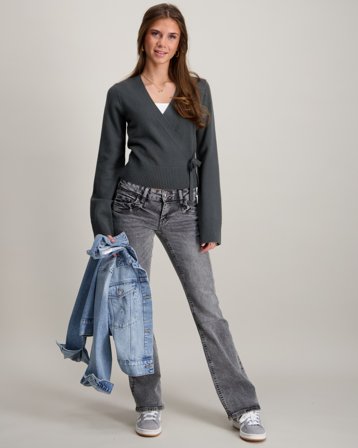 Gina Tricot Young Y wrap cardigan Grønn Genser Jente - Kids Brand Store