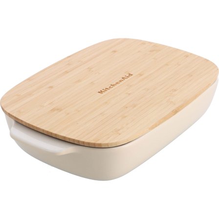 Kitchenaid Uunivuoka kannella 40x25x8,8 cm, creme