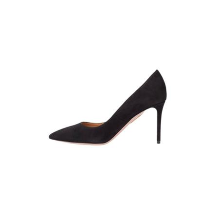 Aquazzura, Purist pumps 85 Zwart, Dames, Maat:39 1/2 EU,suede