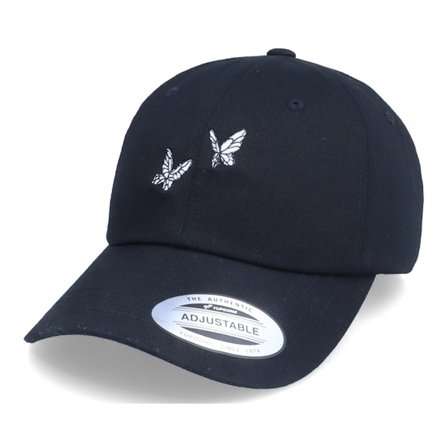 Iconic - Black unconstructed Czapka Z Daszkiem - Tiny Butterflies Black Dad Cap @ Hatstore