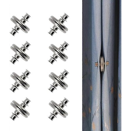 8 Par Magnetiska Gardiner Clips, Stängning Borttagbar Gardin Magnetisk Hållare Knapp, Gardin Ljusläckage Förebyggande Magnetiskt Gardinspänne