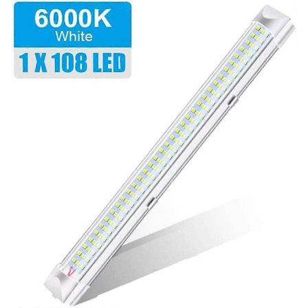 Auto LED-strip 108 SMD LED Bilinteriör 2200LM DC 12V 8W Stark LED-strip 330mm med På/Av-knapp