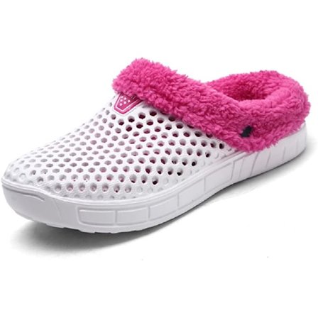 Mules Slip On Trädgårdsskor Varm vintertoffel, vit,265