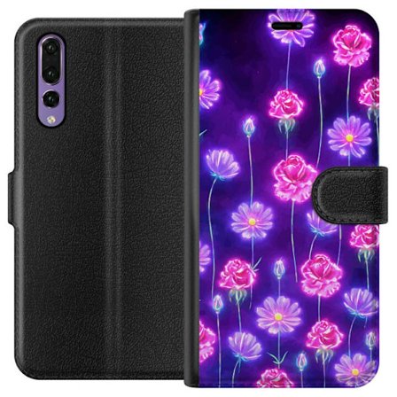 Kompatibelt Lommeboketui til Huawei P20 Pro Bloom Reverie Electric Petals
