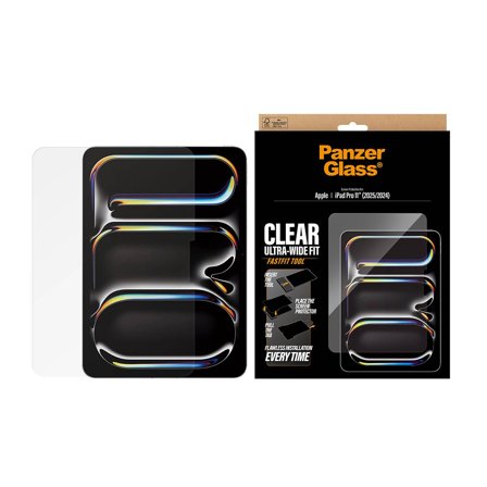 PanzerGlass Screen Protector iPad Pro 11Inch (2024-2025)/Ultra-Wide Fit w. Fastfit tool