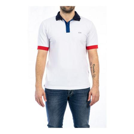 Sun68, A30108 01 B.co Polo Wit, Heren, Maat:M