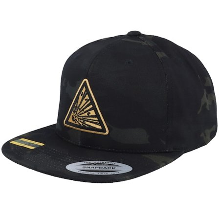 Iconic - Camo snapback Czapka Z Daszkiem - Danger Explosive Sign Multicam Black Snapback @ Hatstore