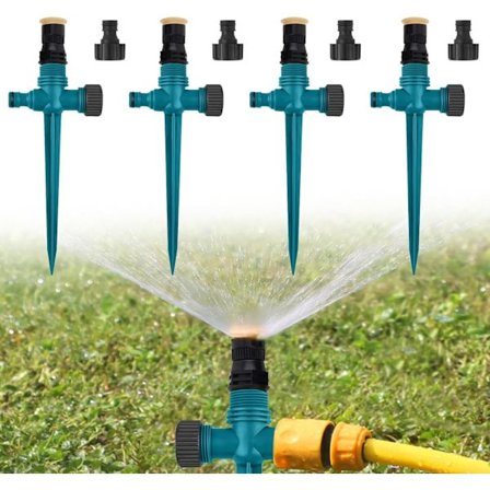 4 stk. Græsspreder - Automatisk spreder - 360° Automatisk spreder - Velegnet til 360° vanding (Grøn) i haven