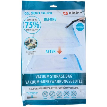 Muovinen tyhjiöpussi - 90 × 110 cm, läpinäkyvä