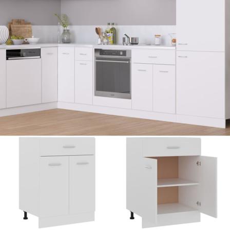 Vidaxl Underskåp Med Låda Vit 60x46x81,5 Cm Konstruerat Trä Vit