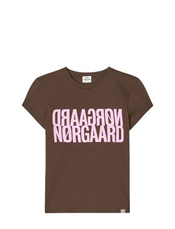 Mads Nørgaard Single Cotton Tuvina Tee - Brown - 164