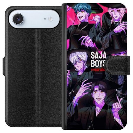 Kompatibelt Plånboksfodral till Apple Apple iPhone 17 Air Kpop Demonjägare Saja Boys Mörk Idol Aura Lila Demonenergi