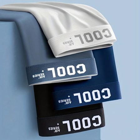 4st Ice Silk Cool underklær for menn, sexiga ultratunna antibakteriella boxershorts, og mjuka, behagelige elastiske boxershorts