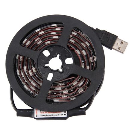 USB-drevet TV-belysning / LED-lyskæde med Fjer - 12W 60 LEDs SM