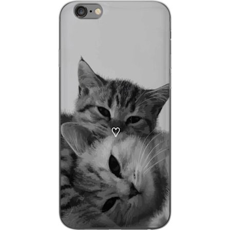 Kompatibelt Mobildeksel til Apple iPhone 6s Plus Katt Hjerte