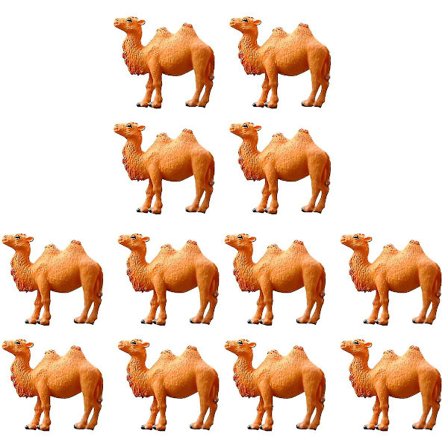12 kpl Pieniä Kameli Mallit PVC Kameli Figuriini Eläinmalli Työpöydän Koristeet Lasten Lelu A
