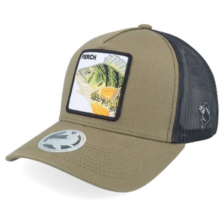 Skillfish - Hnědý trucker Kšiltovka - Perch Pro Fishing Coffee/Black A-frame Trucker @ Hatstore