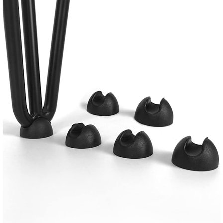 6 stk skandinaviske møbelben hårnål bordben metallfane