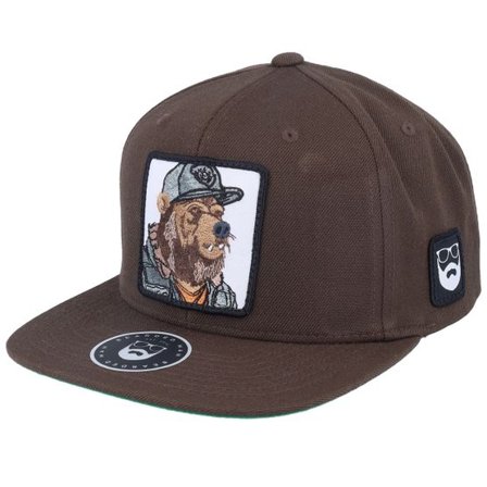 Bearded Man - Brun snapback Keps - Bear Cap Man Classic Dark Brown Snapback @ Hatstore