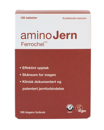 Aminojern Ferrochel 21 mg tabletter 100 stk