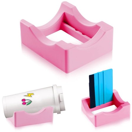 Silikone kopholder med filtkant til kopper - Kompatibel med krus og flasker - Pink