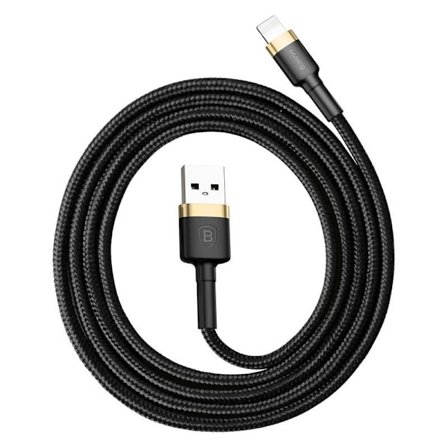Baseus Kevlar USB-kabel med Lightning 1.5A 2 m - Guld/Svart