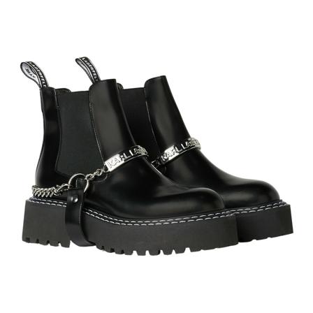 Karl Lagerfeld, Patrol II K-Chain Gore Boots Czarny, Kobieta, Rozmiar: 39 EU