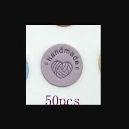 50 kpl Käsintehtyjä Nahka Tarroja Mikrokuitu Nahka Ommeltu Reliefi