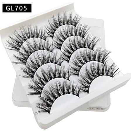 5-par lösögonfransar - 3D faux mink GL-705