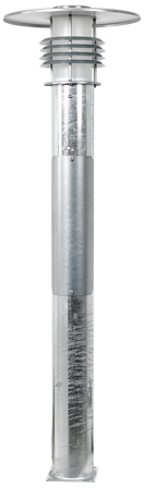 Westal Arnäs II Pullerter 10 W, 393 lm, 3000 K, 1250 mm Galv/sølv, blåst, Belysning