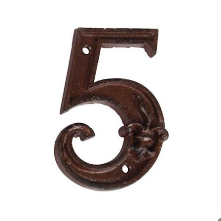 Gjutjärn husnummer Siffra 5