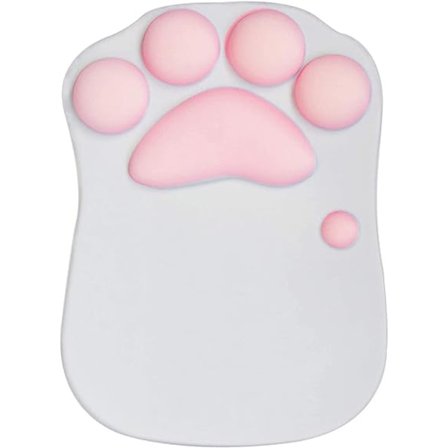 (Harmaa) Hiirimatto Kissan tassu Hiirimatto Rannetuella, Kannettava Liukumaton Ergonominen Pelaamiseen Hiirimatto, Piirretty Kissan tassu Pehmeä 