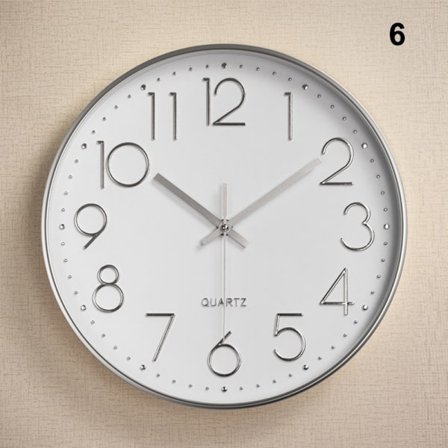 Quartz-Clock Rund Hängande Klocka Plast Mode Design Klockor För Heminredning Vardagsrum