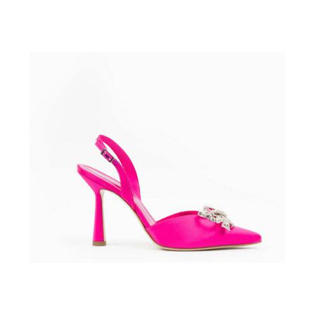 Aldo Castagna Skor Chanel with Ss22 bow rosa, Dam Sandaler, Dam, Storlek: 39 EU
