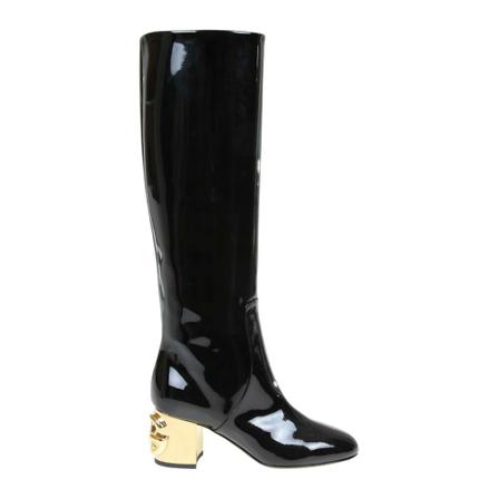 Dolce & Gabbana, Boots with DG Karol heel Czarny, Kobieta, Rozmiar: 40 EU