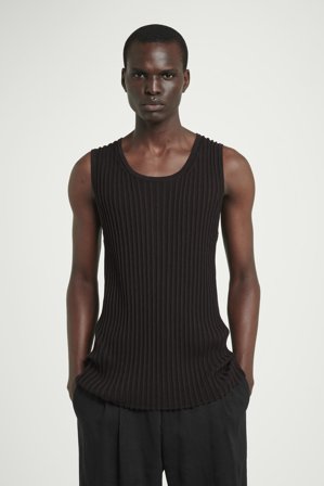 COS Herren Silk-Cotton Vest - Braun