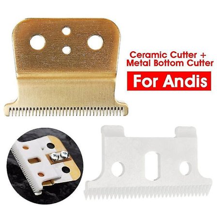 2-pack T-outliner Ersättningsblad i Keramik Premium Mod kompatibel med Andis Elektriska Klippmaskin
