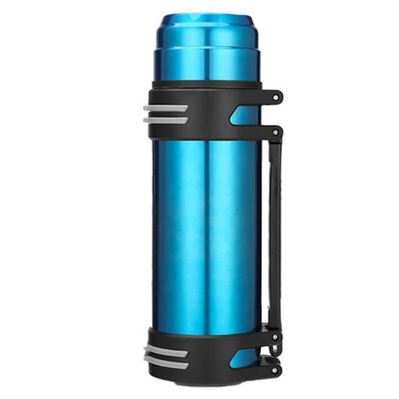 Isoleret 2,5L 304 Rustfrit Stål Vandflaske med Bærehåndtag Bred Mund Rejse Termokande Blå til Kolde og Varme Drikke i 24 Timer