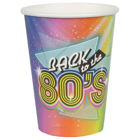 80's Party Pappersmugg 10-pack - Kalaslagret.se