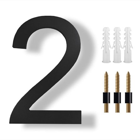 8" flydende husnummer Moderne husnummer 2 2