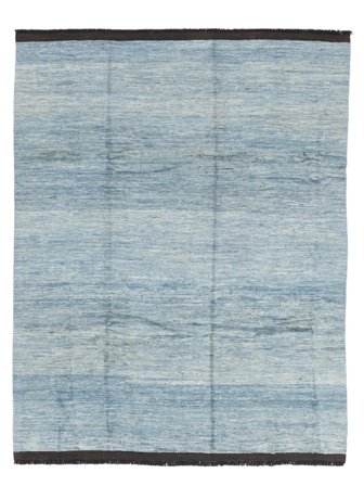 Håndknyttet Battuta Solid Teppe 248X302 Blå/Mørk Blå